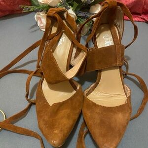 Wittner Brown Suede Heels with Ankle Straps